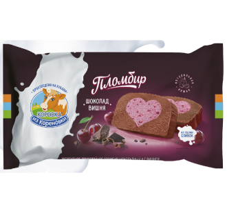 Пломбир двухслойный шоколад и вишня, 200 г